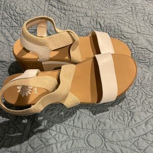 Women’s Yellow Box sandals. Worn once. In perfect condition.